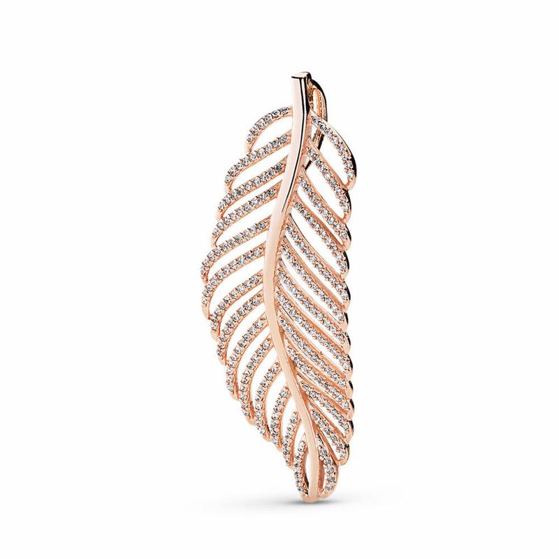 Pandora Rose™ Light As A Feather Pendant - Pandora Rose/Cubic Zirconia - Canada | YT5503TS